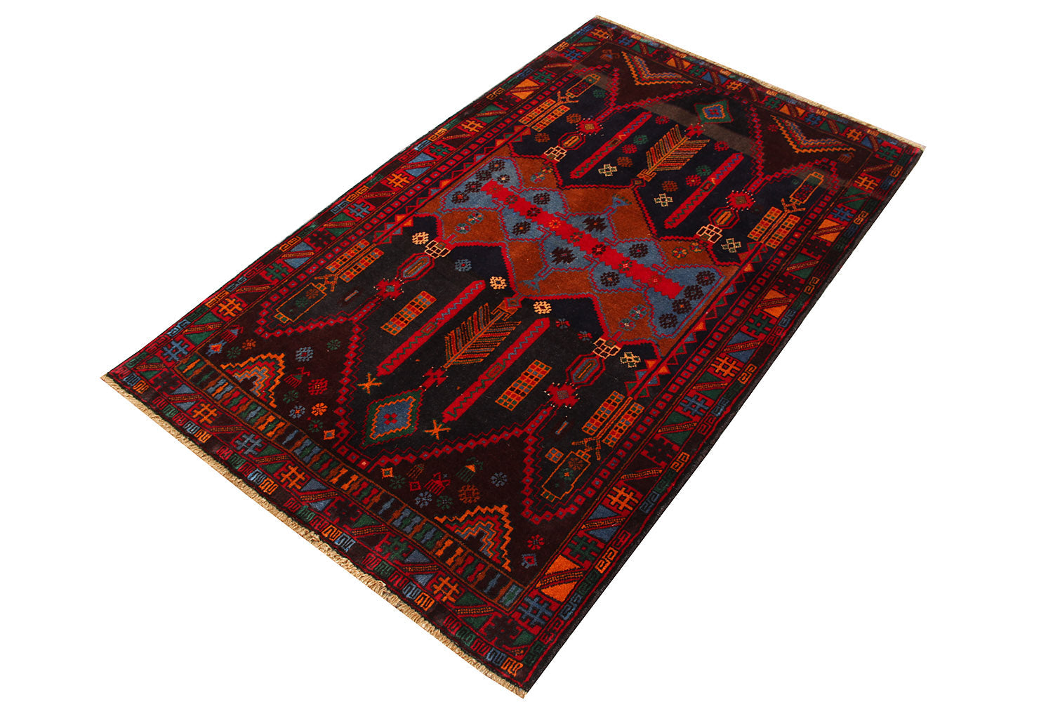 Handmade Adraskan Baluchi Afghan Rug