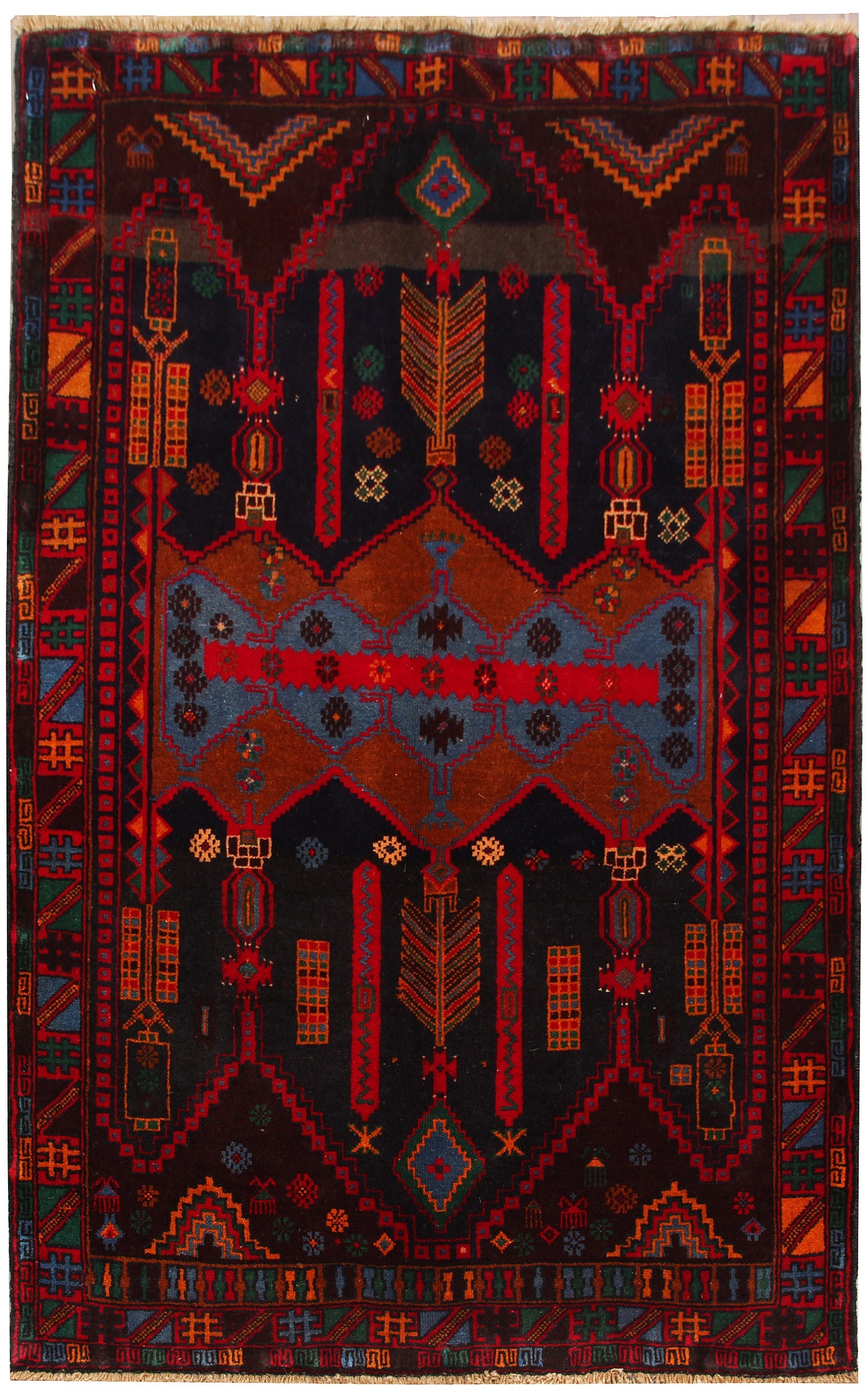 Handmade Adraskan Baluchi Afghan Rug