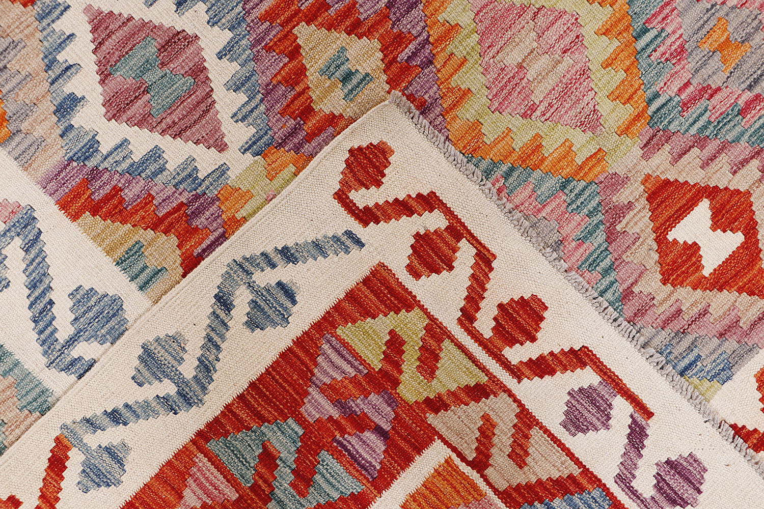 Multy Handmade Veggie Dye Kilim Rug Rectangular