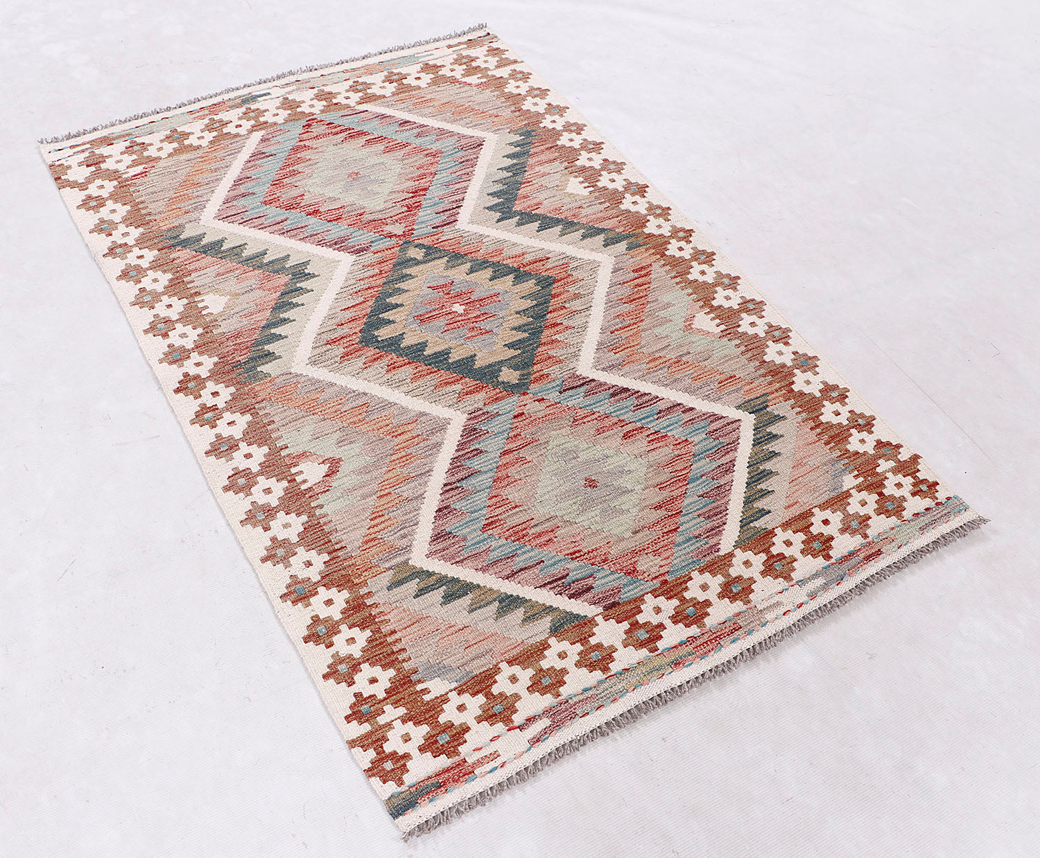Multy Handmade Veggie Dye Kilim Rug Rectangular