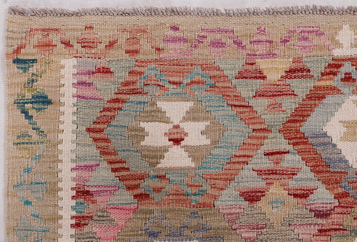 Multy Handmade Veggie Dye Kilim Rug Rectangular