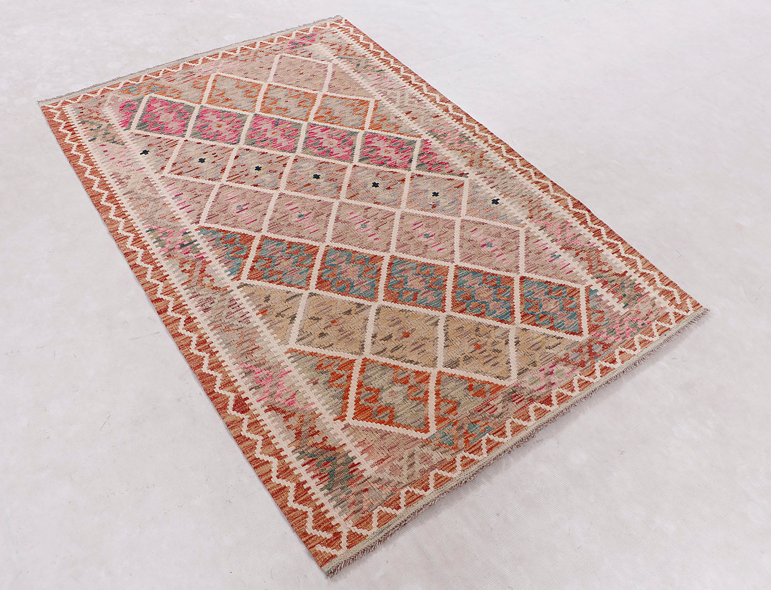 Multy Handmade Veggie Dye Kilim Rug Rectangular