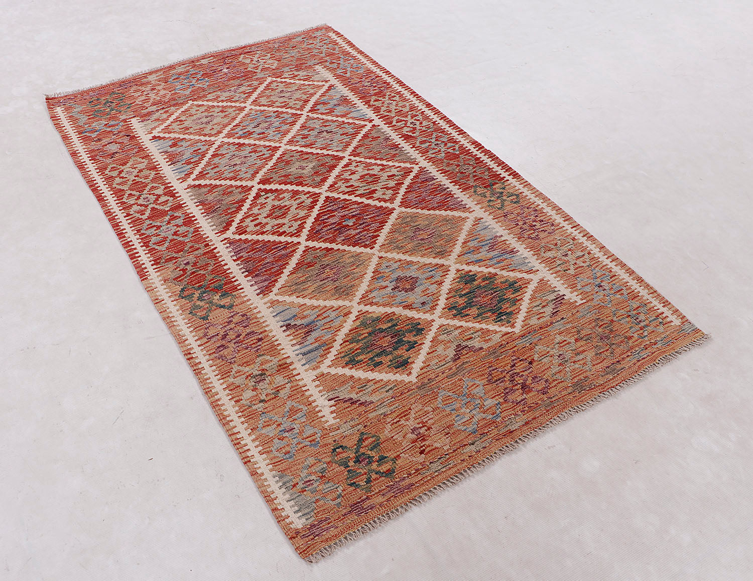 Multy Handmade Veggie Dye Kilim Rug Rectangular