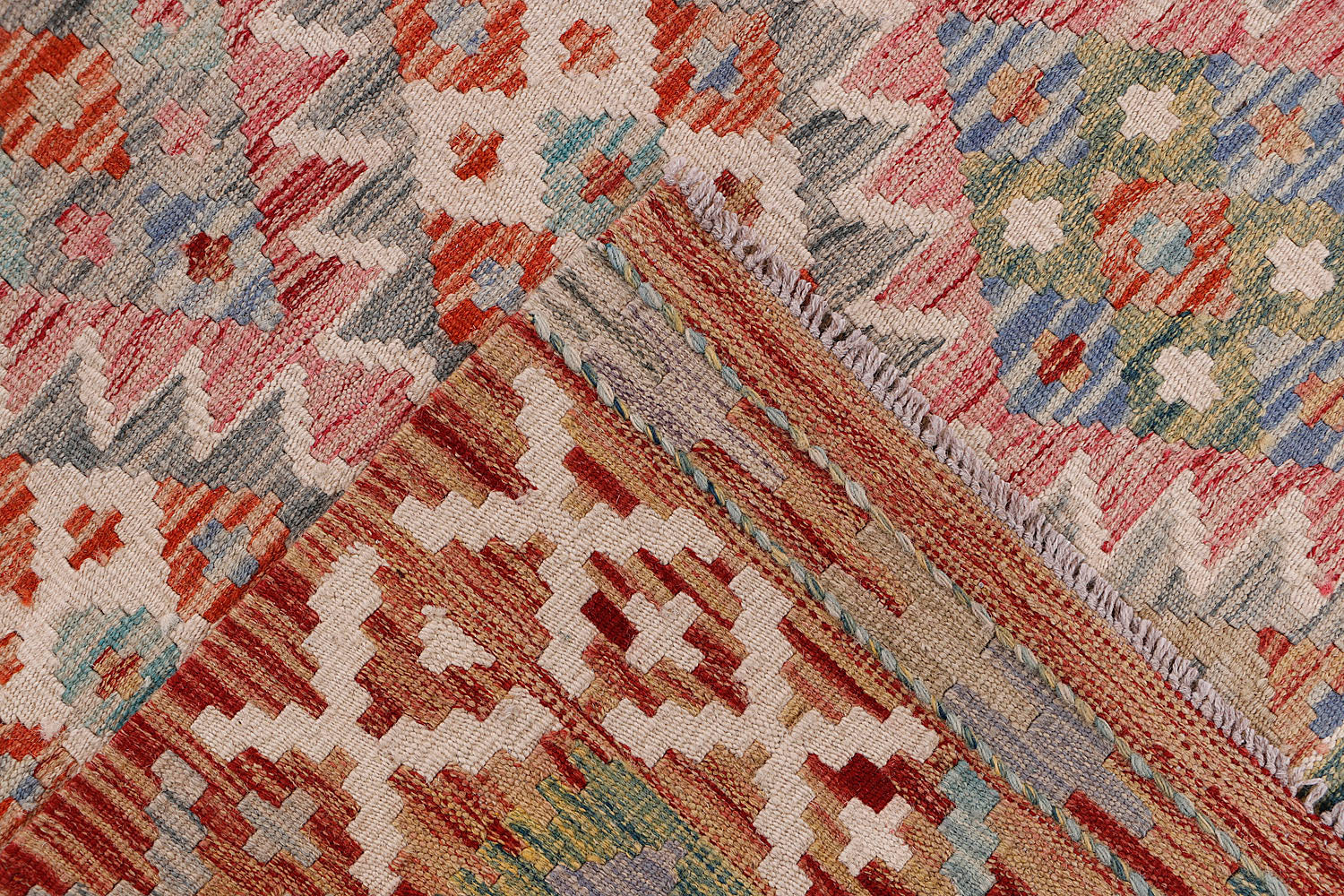 Multy Handmade Veggie Dye Kilim Rug Rectangular