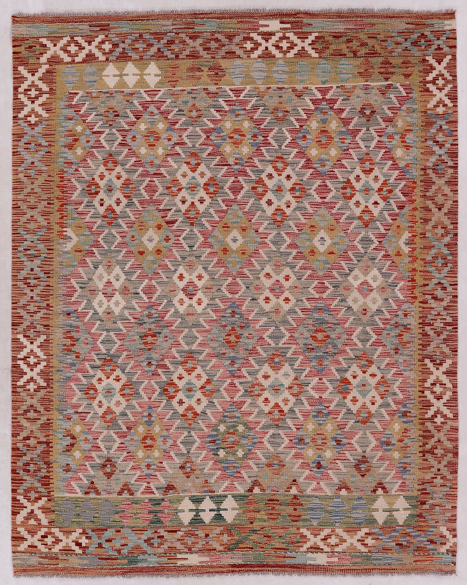 Multy Handmade Veggie Dye Kilim Rug Rectangular