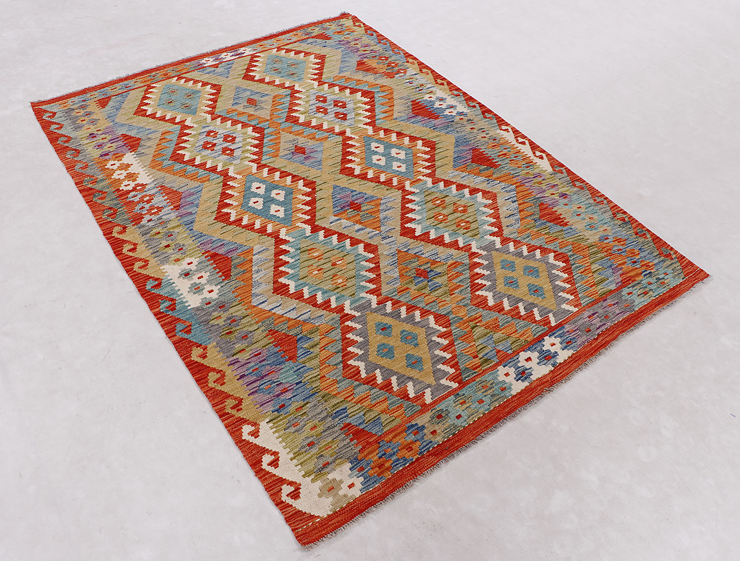 Multy Handmade Veggie Dye Kilim Rug Rectangular
