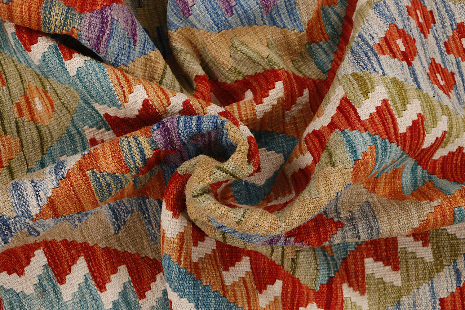 Multy Handmade Veggie Dye Kilim Rug Rectangular
