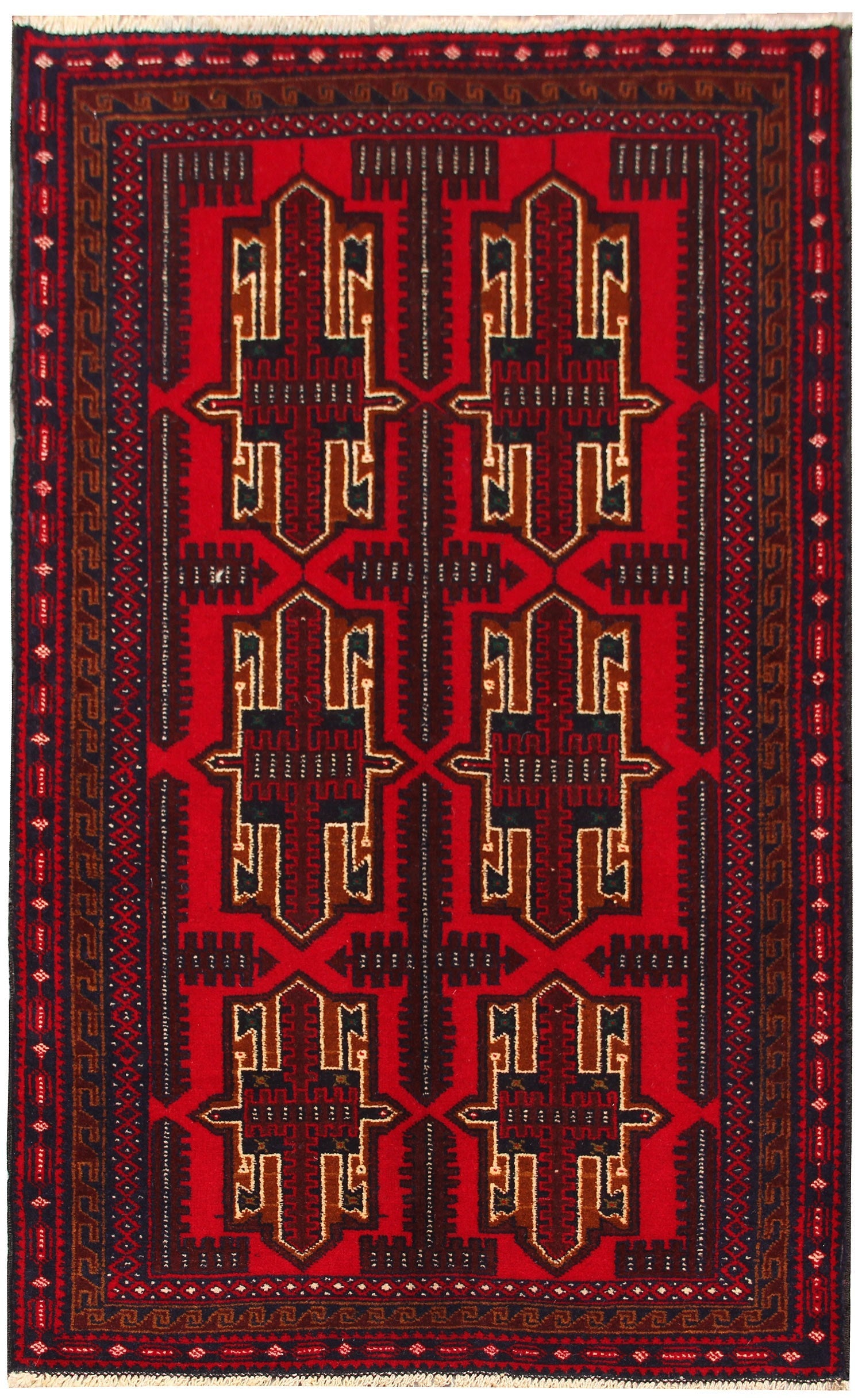 Handmade Adraskan Baluchi Afghan Rug