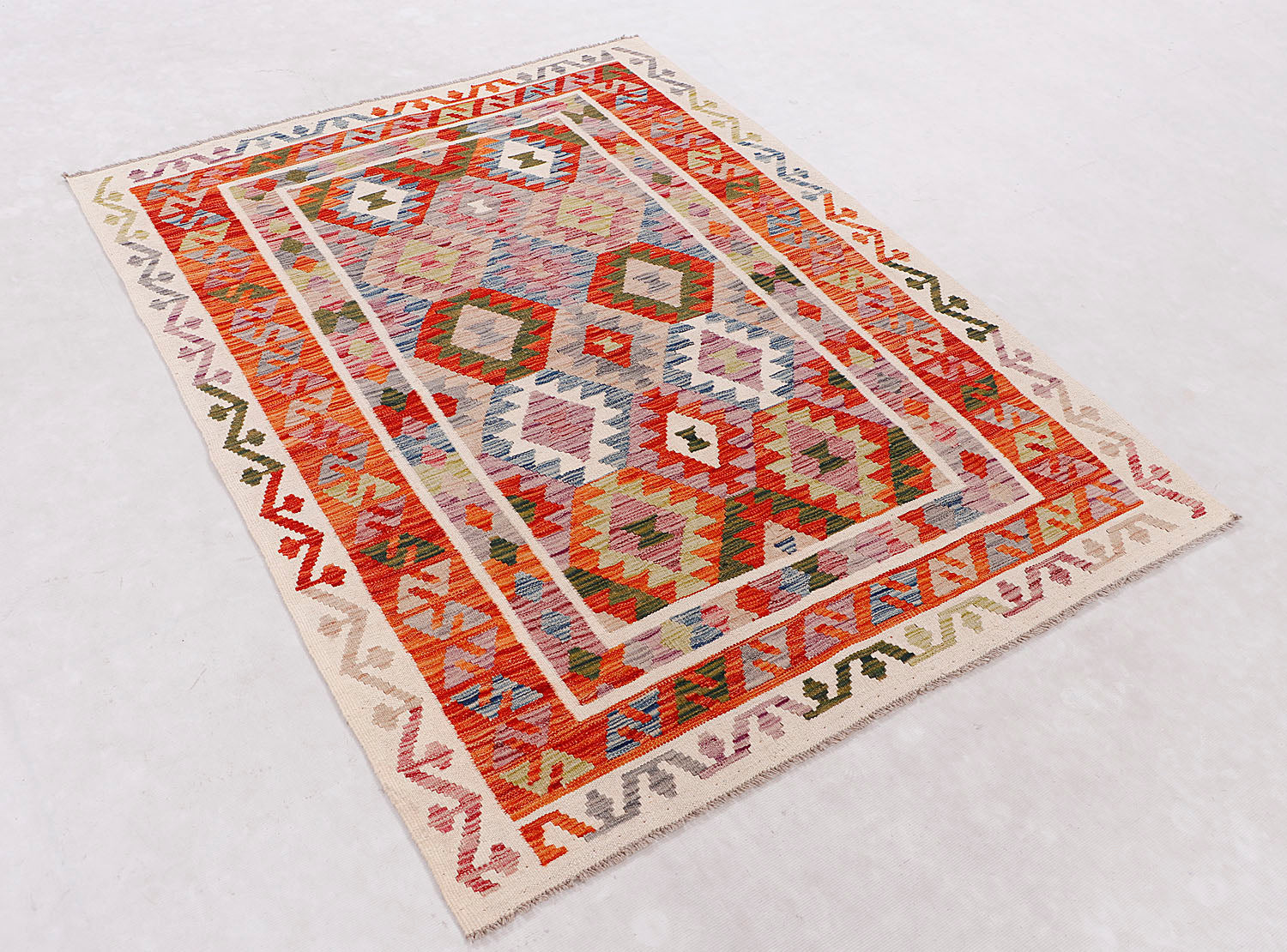Multy Handmade Veggie Dye Kilim Rug Rectangular