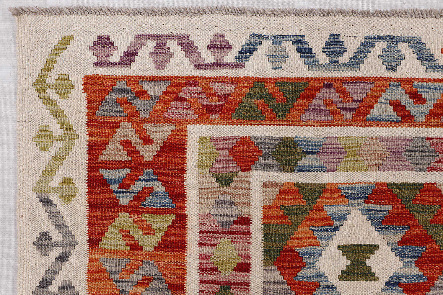 Multy Handmade Veggie Dye Kilim Rug Rectangular