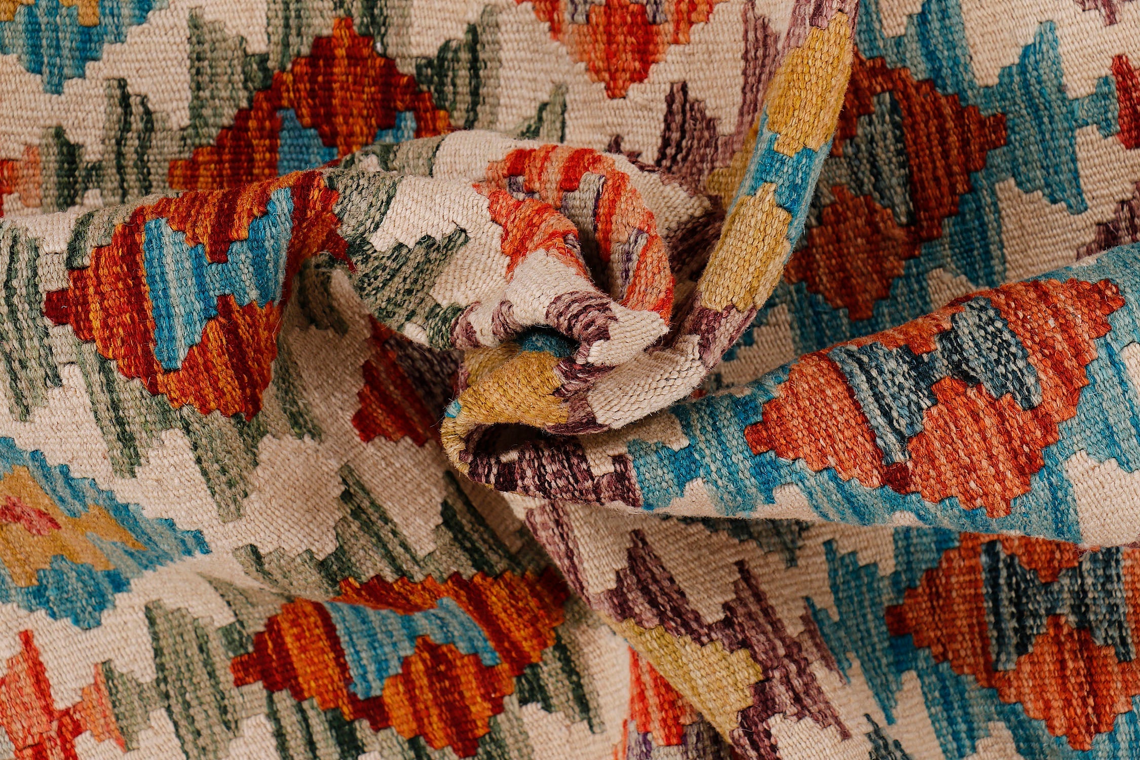 Multy Handmade Veggie Dye Kilim Rug Rectangular