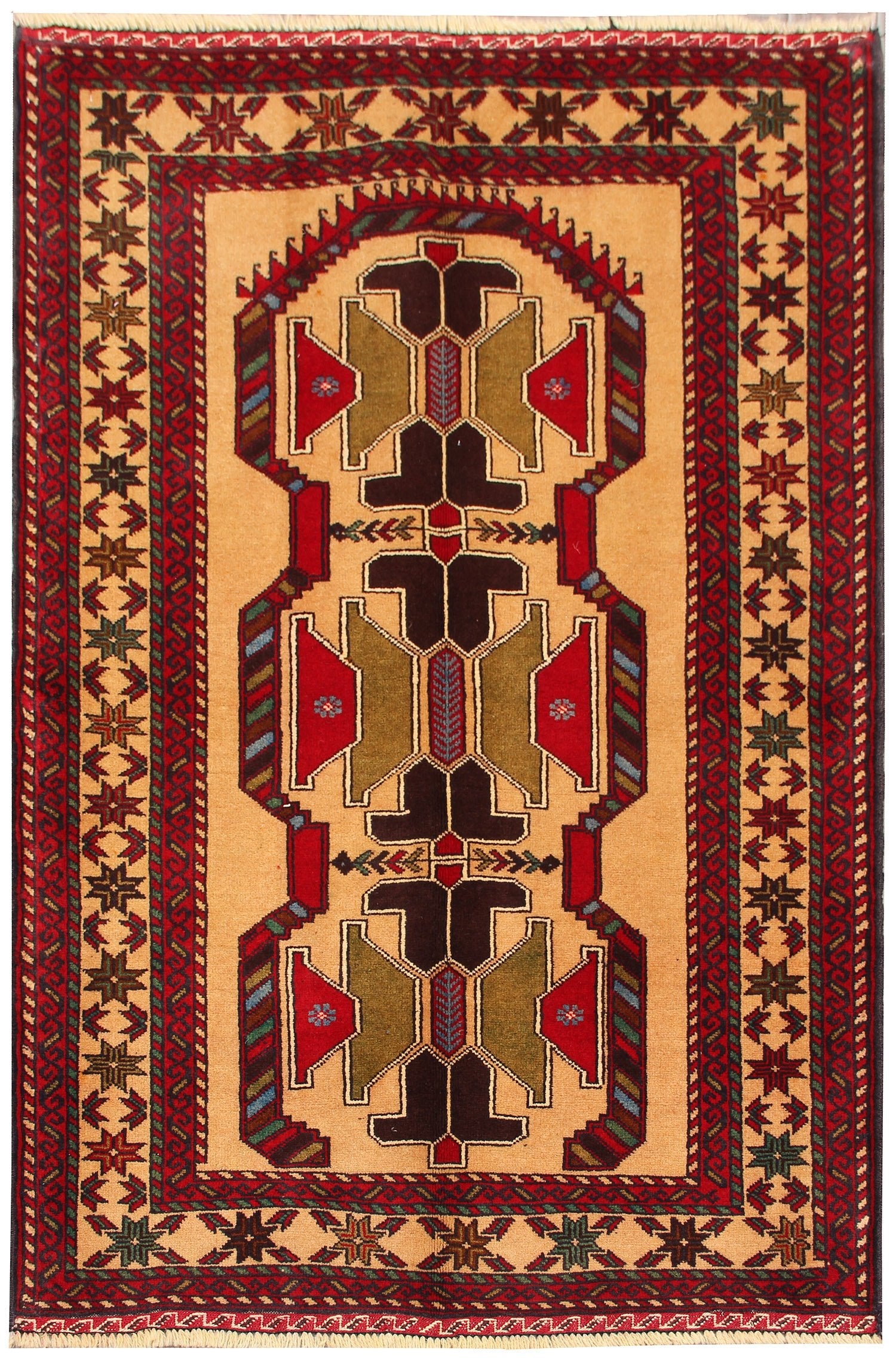 Handmade Adraskan Baluchi Afghan Rug