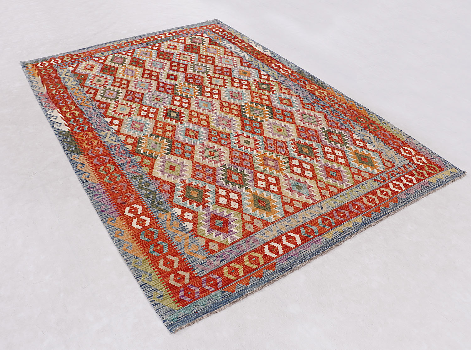 Multy Handmade Veggie Dye Kilim Rug Rectangular