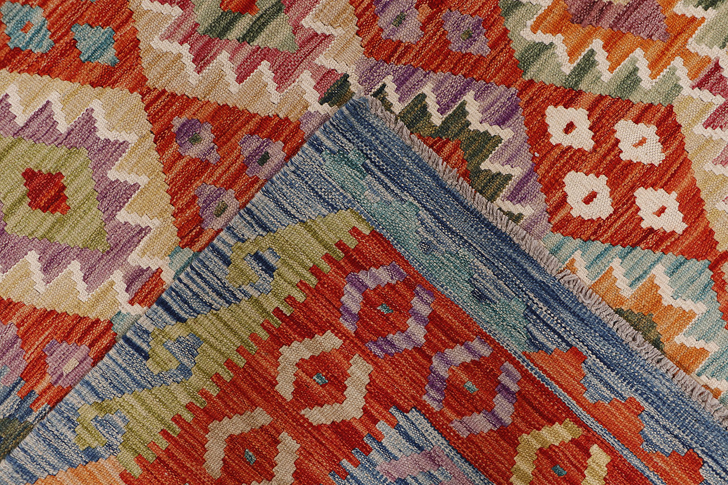 Multy Handmade Veggie Dye Kilim Rug Rectangular