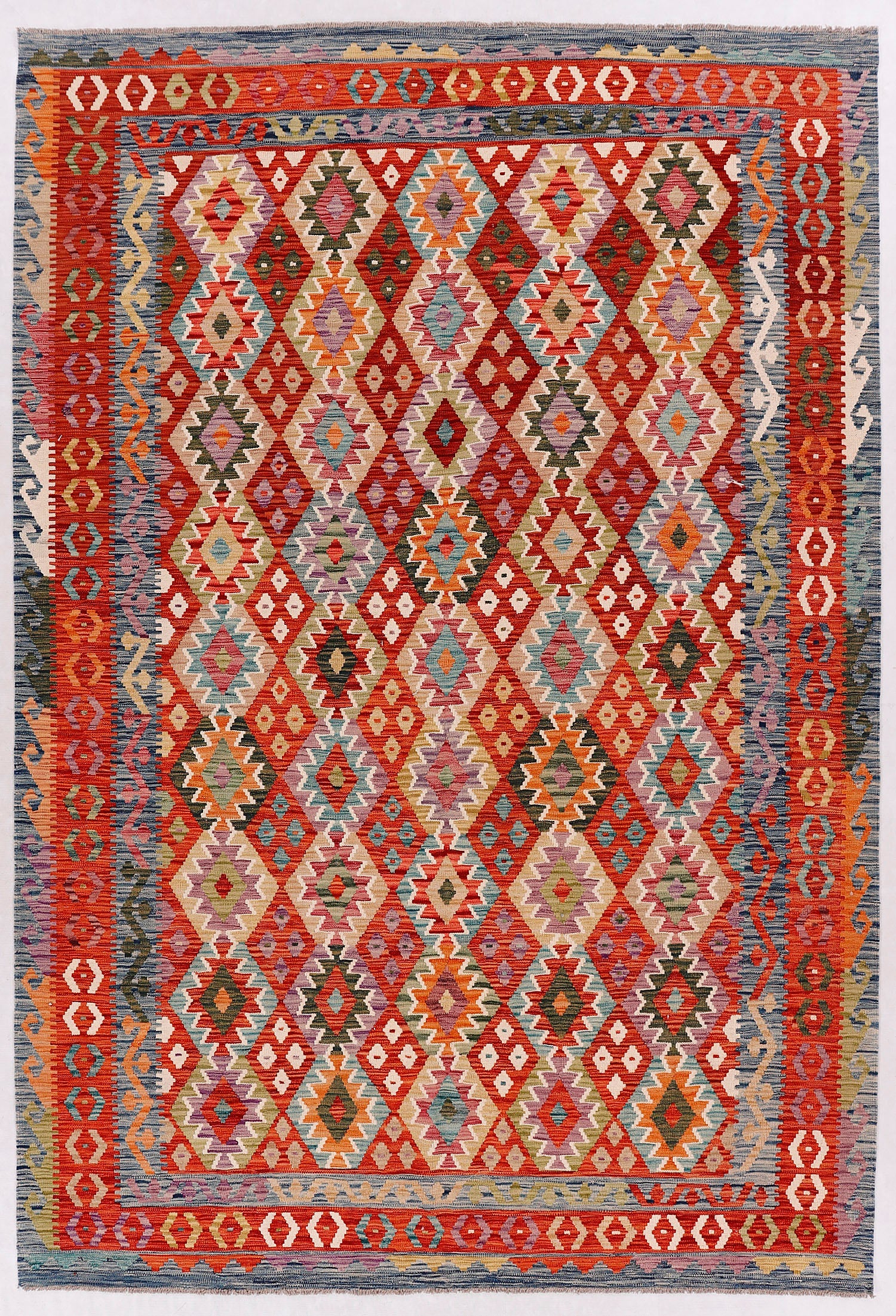 Multy Handmade Veggie Dye Kilim Rug Rectangular