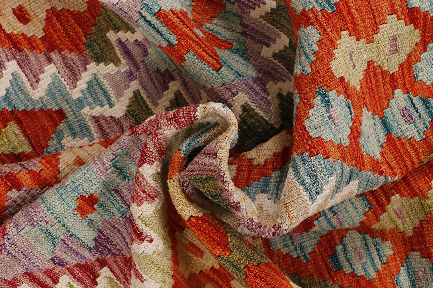 Multy Handmade Veggie Dye Kilim Rug Rectangular