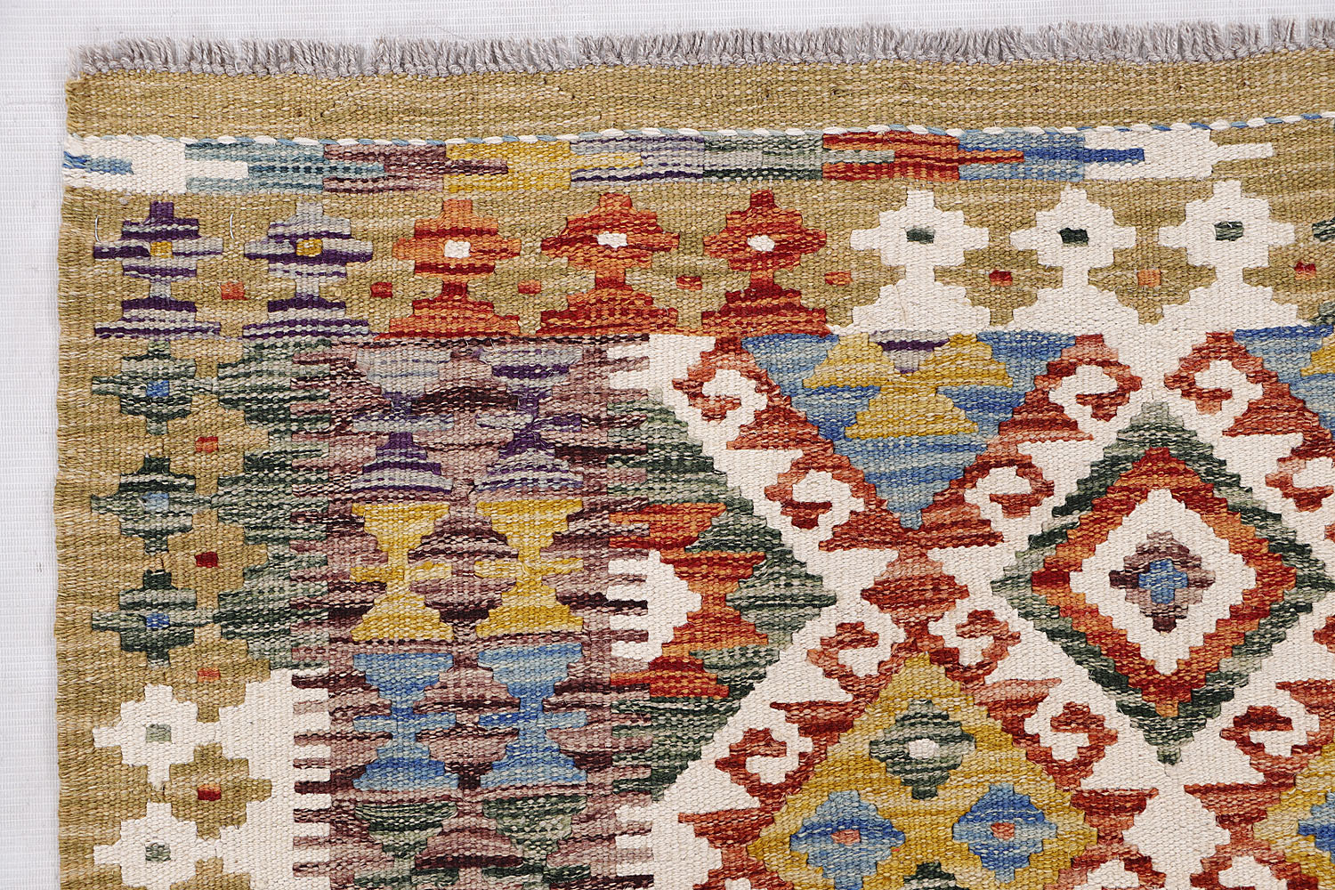 Multy Handmade Veggie Dye Kilim Rug Rectangular