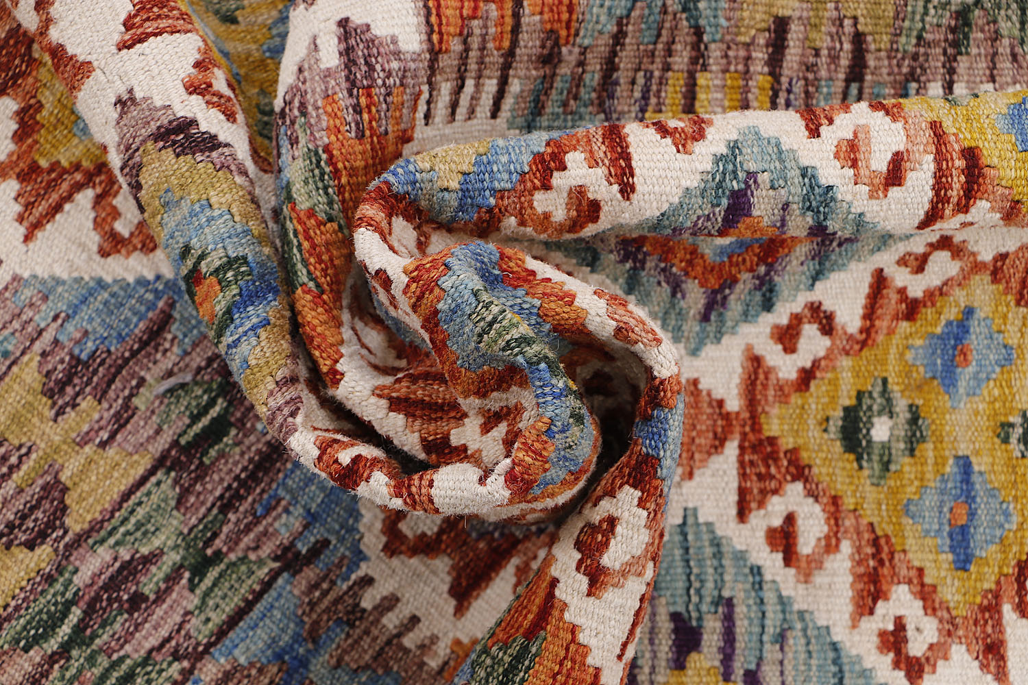 Multy Handmade Veggie Dye Kilim Rug Rectangular
