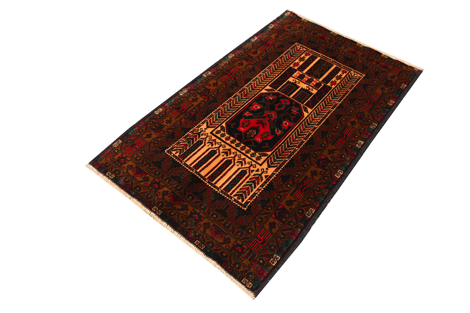 Handmade Adraskan Baluchi Afghan Rug