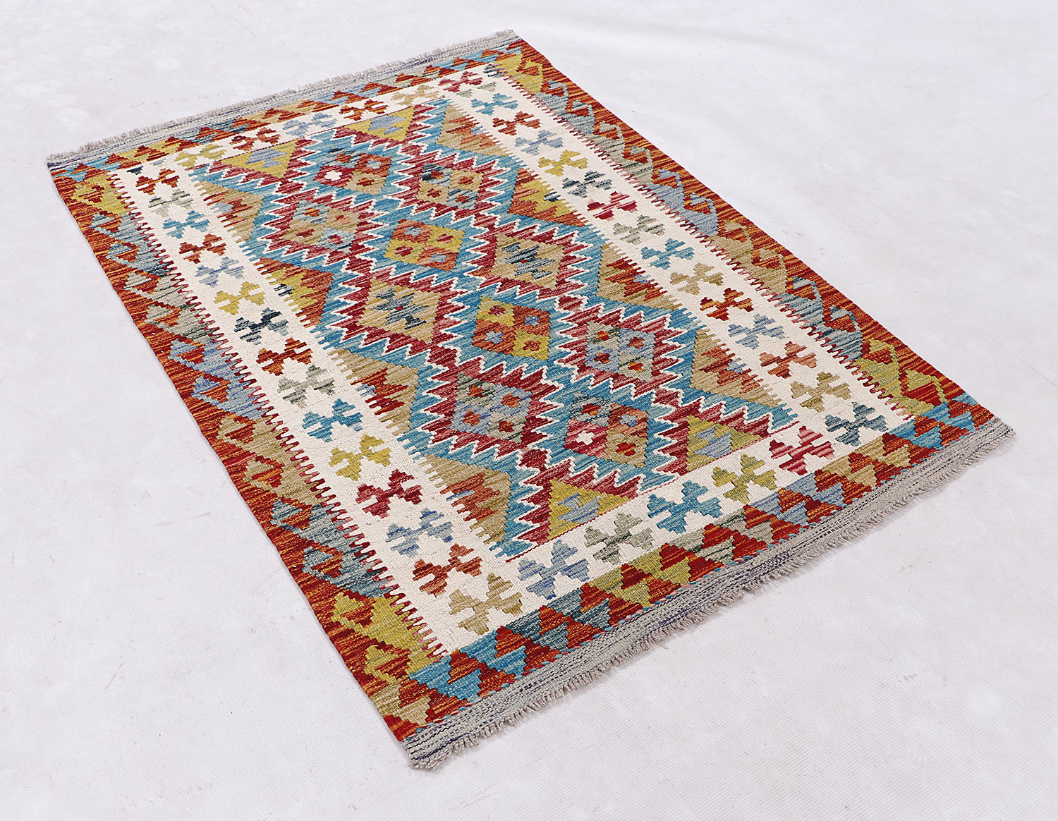 Multy Handmade Veggie Dye Kilim Rug Rectangular