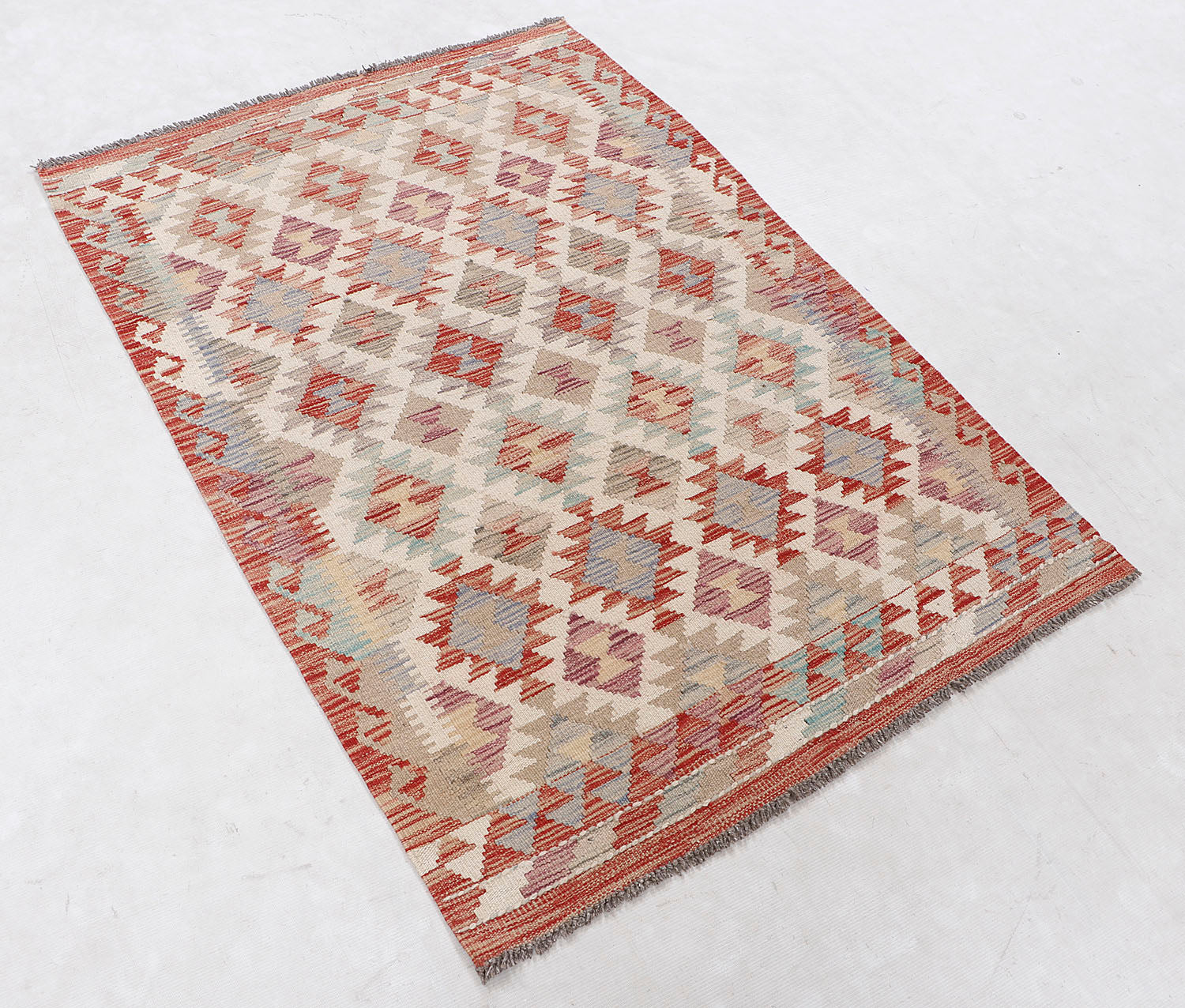 Multy Handmade Veggie Dye Kilim Rug Rectangular
