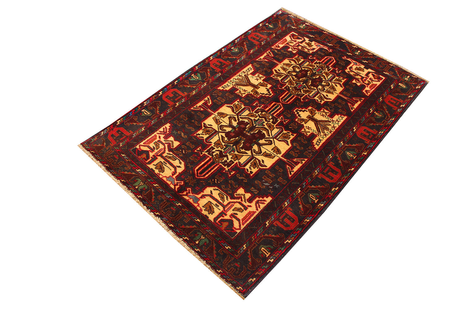 Handmade Adraskan Baluchi Afghan Rug