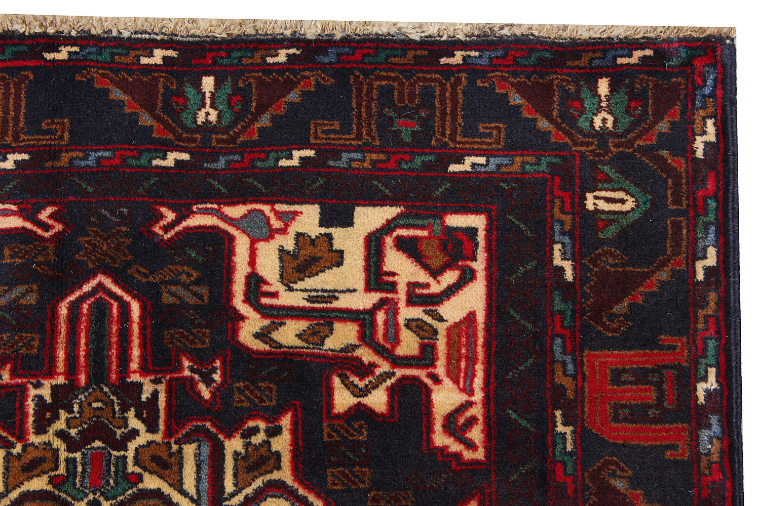Handmade Adraskan Baluchi Afghan Rug