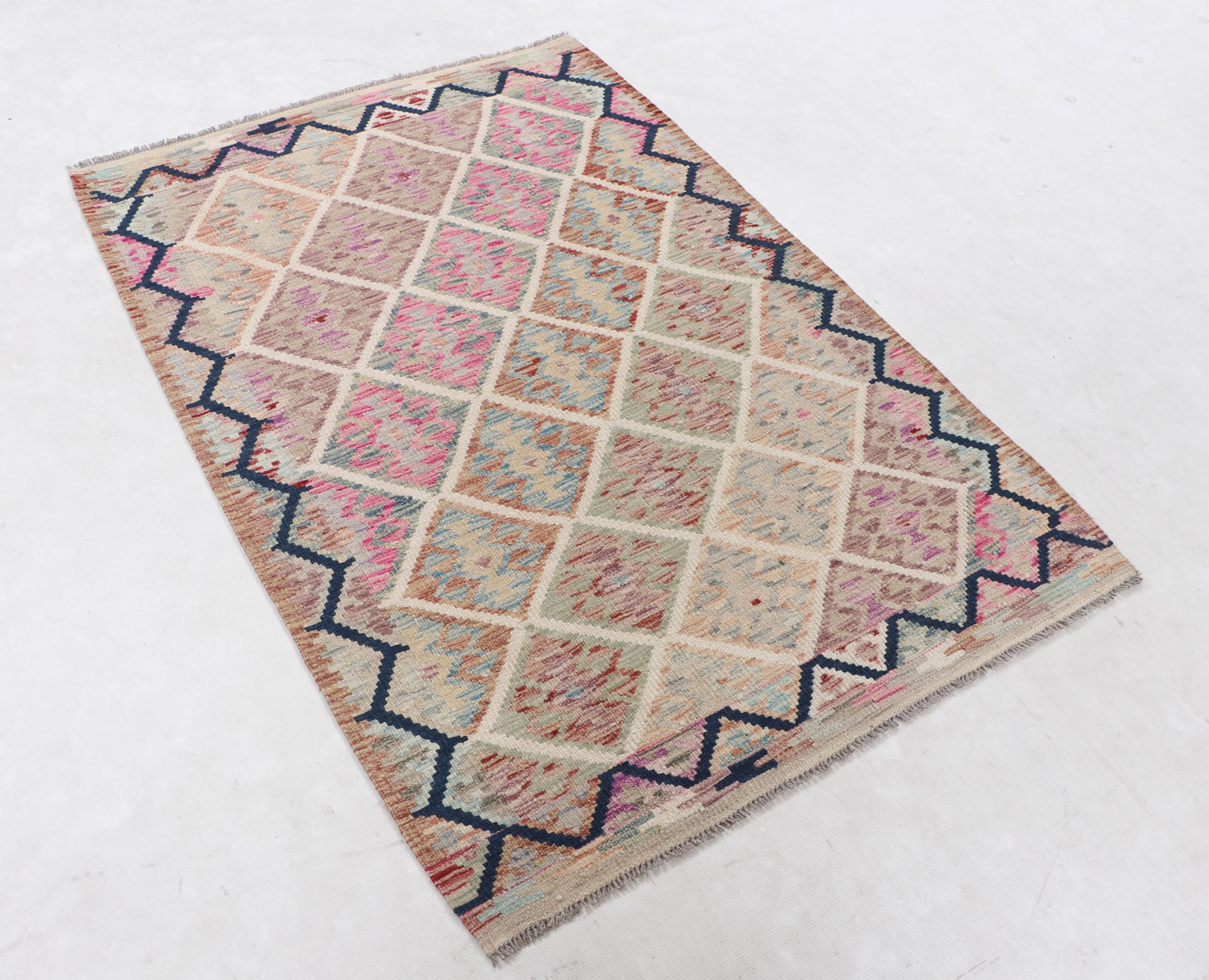 Multy Handmade Veggie Dye Kilim Rug Rectangular