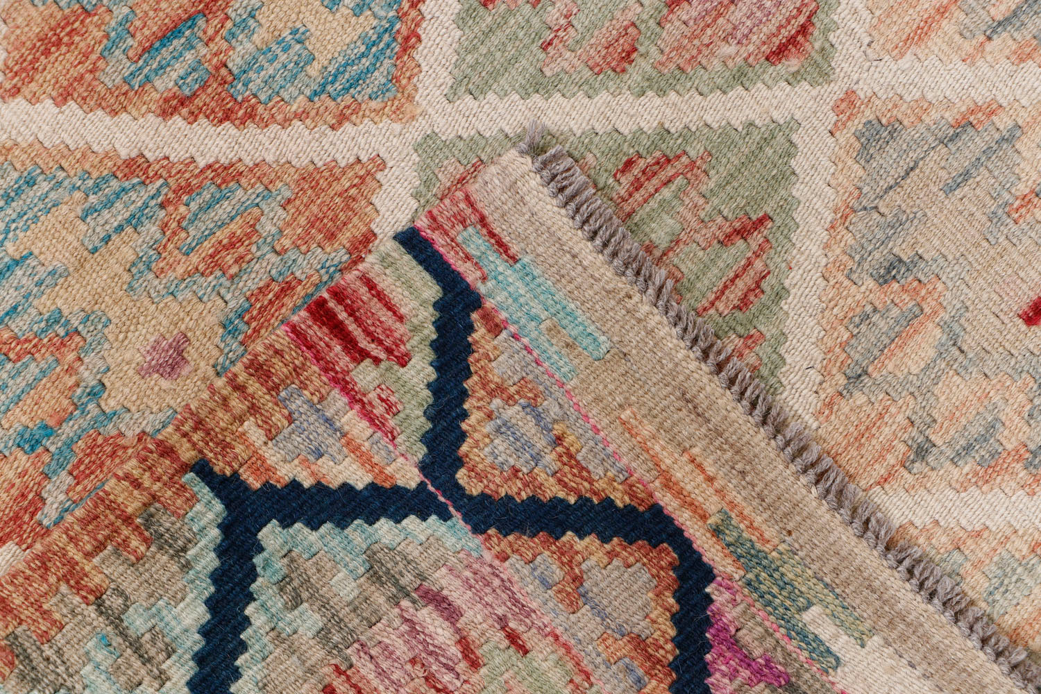 Multy Handmade Veggie Dye Kilim Rug Rectangular