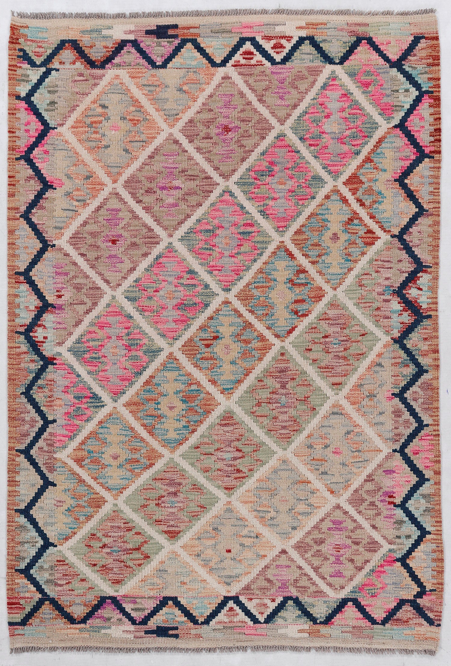 Multy Handmade Veggie Dye Kilim Rug Rectangular