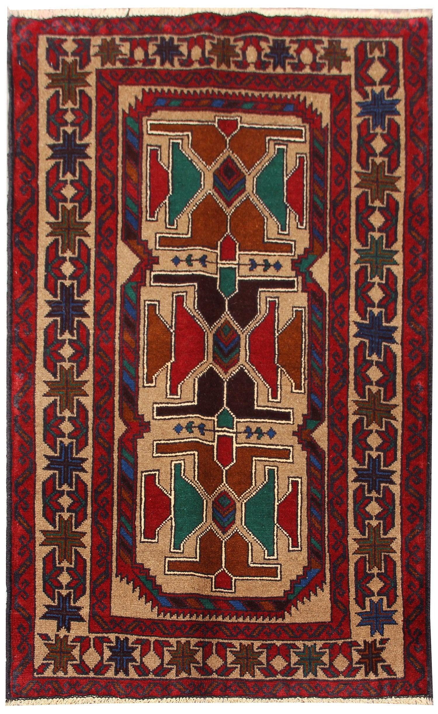 Handmade Adraskan Baluchi Afghan Rug