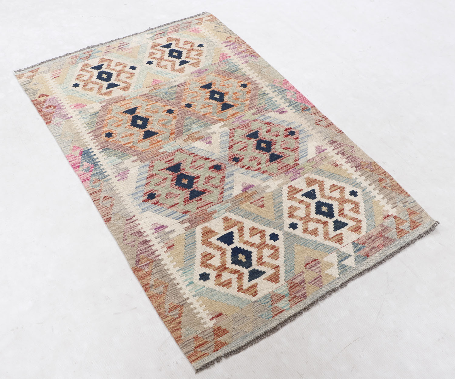 Multy Handmade Veggie Dye Kilim Rug Rectangular