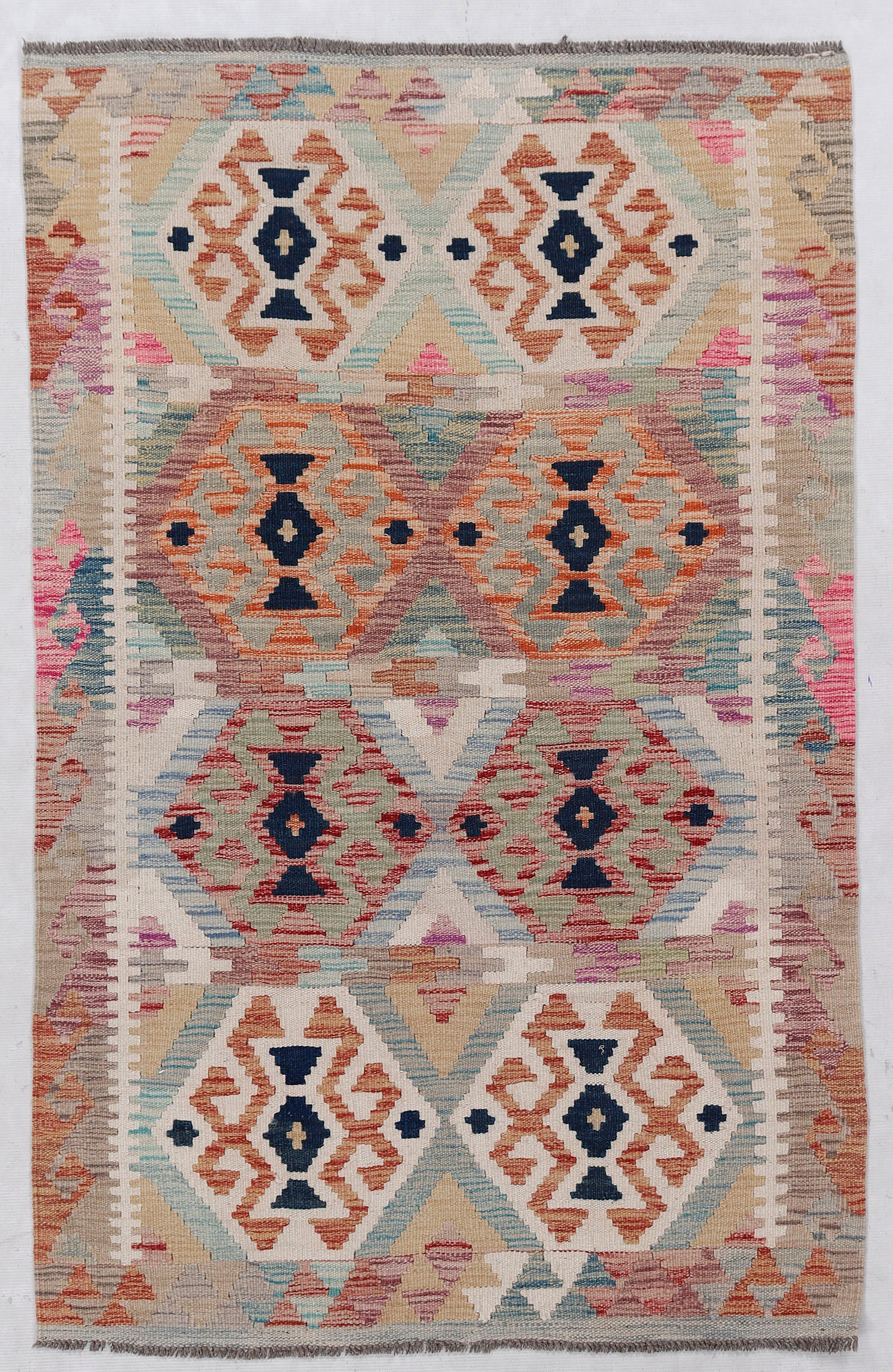 Multy Handmade Veggie Dye Kilim Rug Rectangular