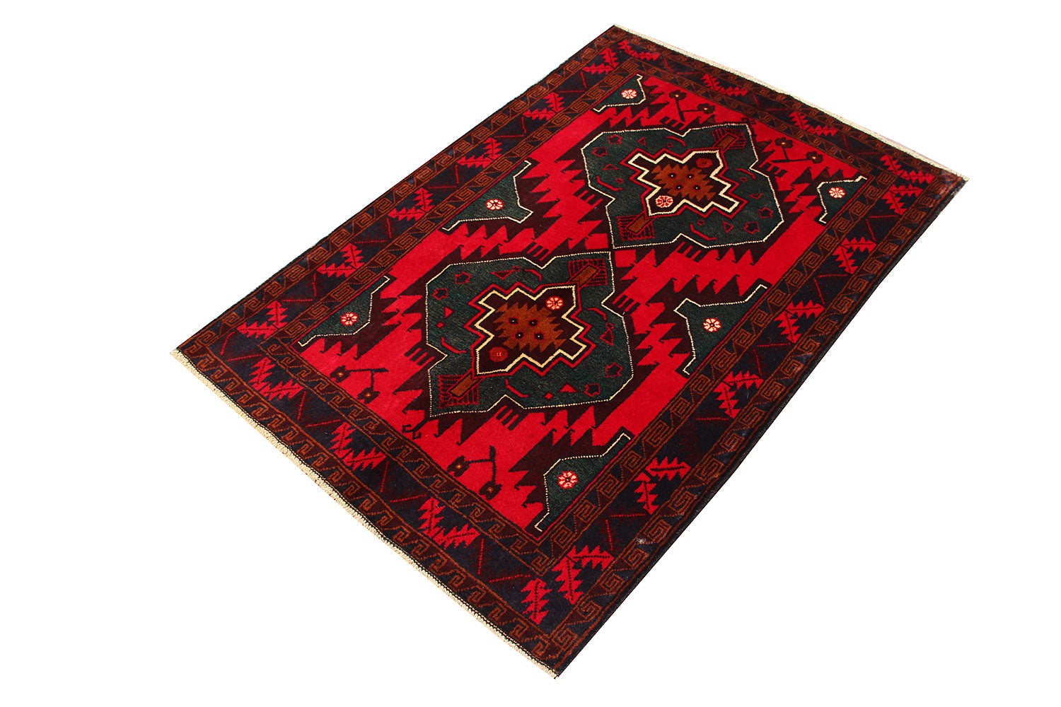 Handmade Adraskan Baluchi Afghan Rug