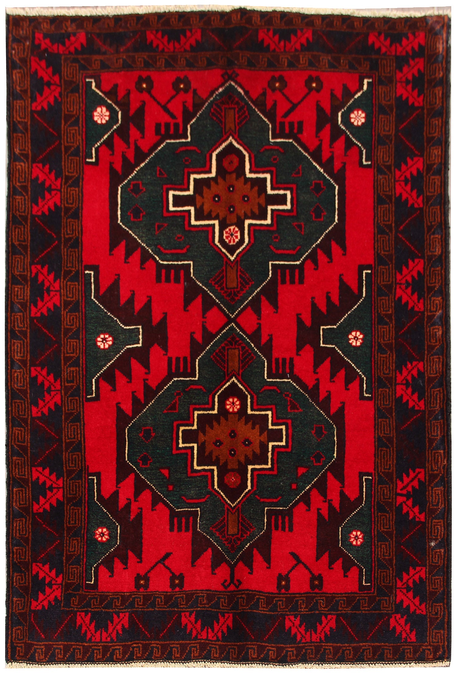 Handmade Adraskan Baluchi Afghan Rug