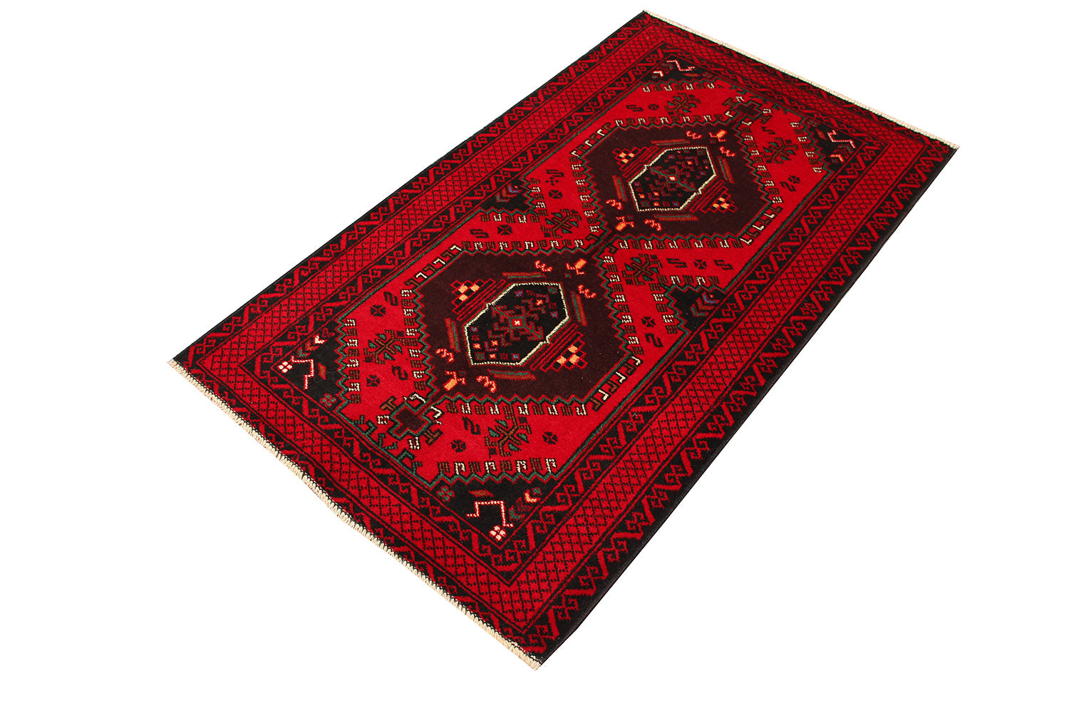 Handmade Adraskan Baluchi Afghan Rug