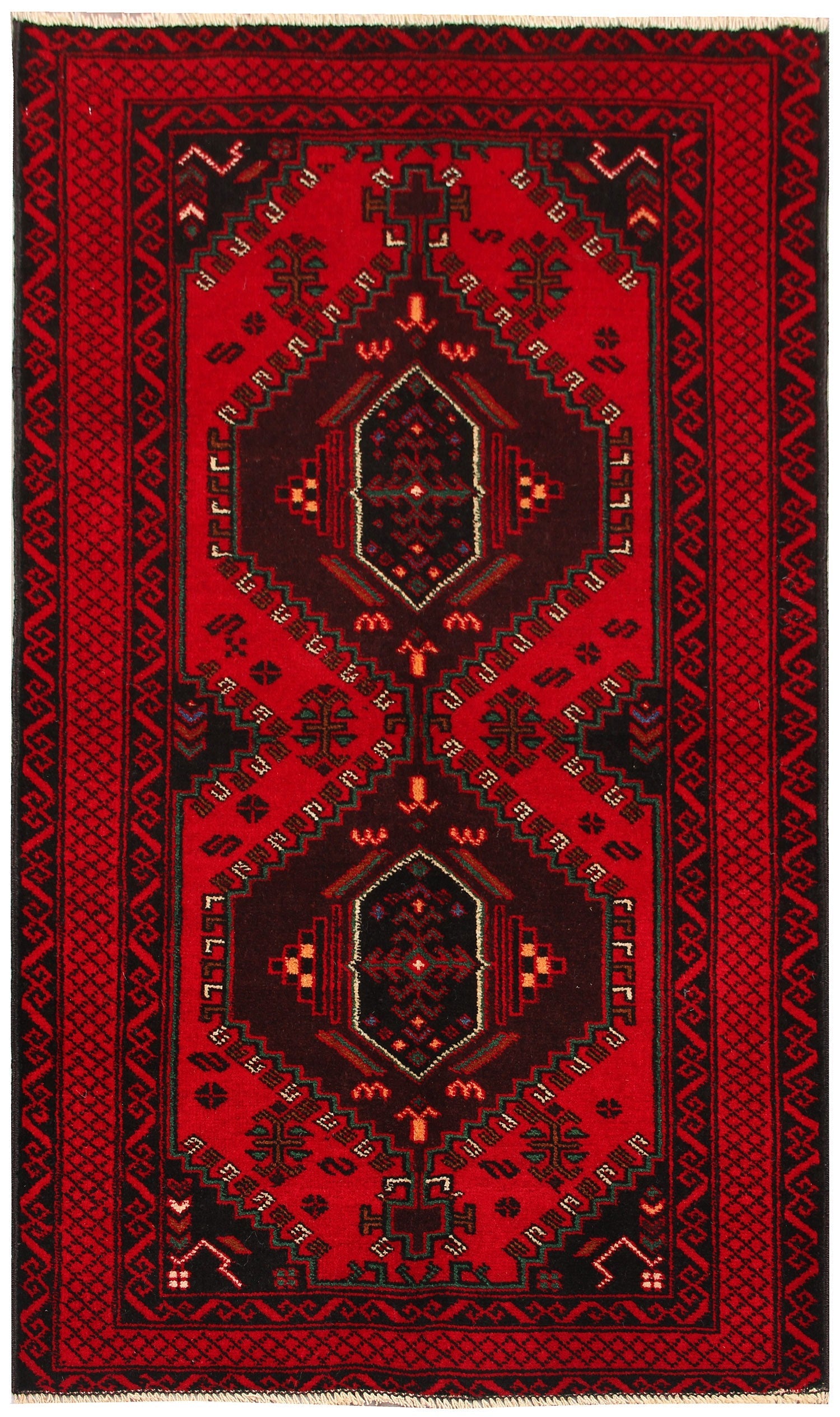 Handmade Adraskan Baluchi Afghan Rug