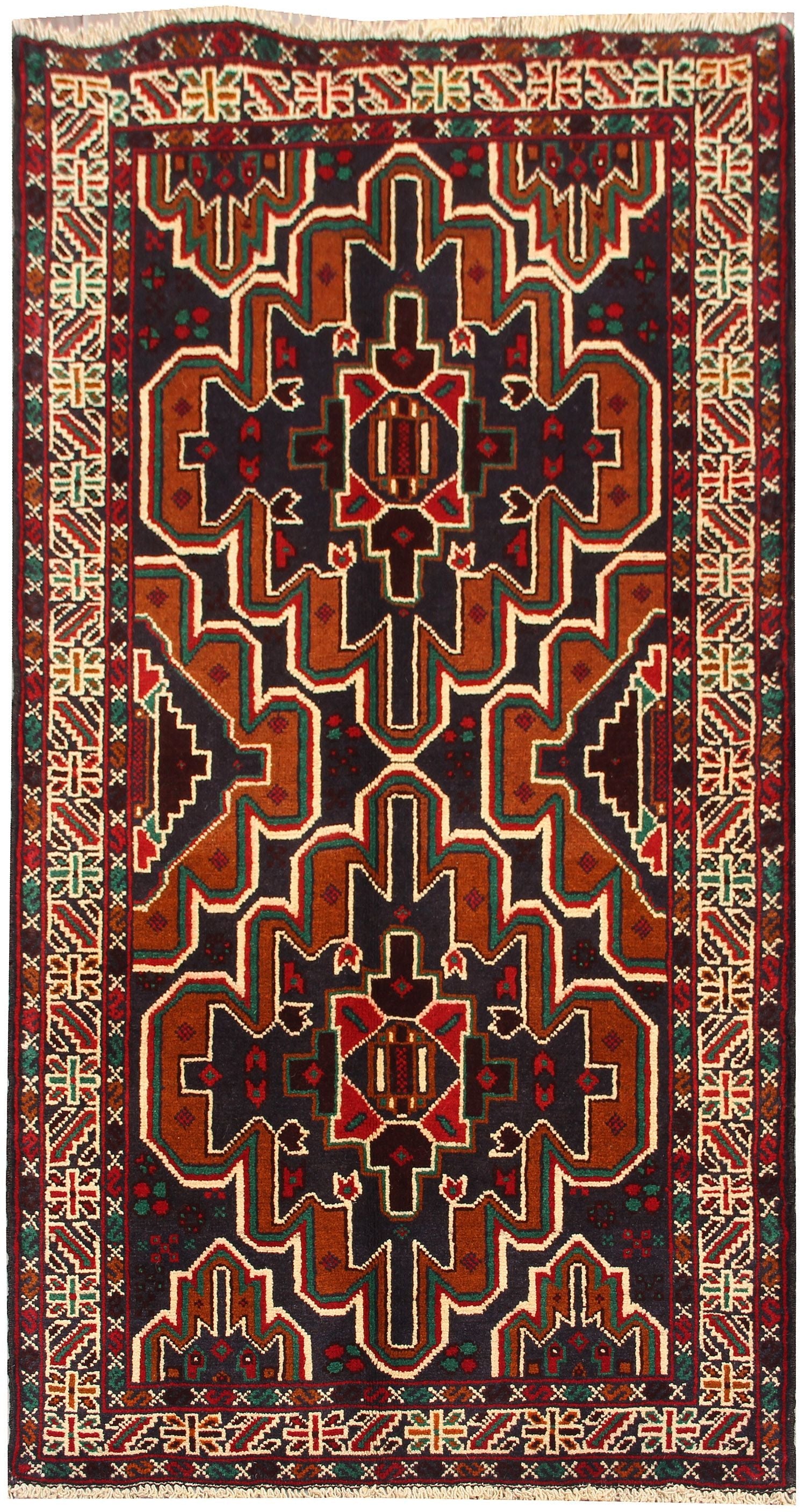 Handmade Adraskan Baluchi Afghan Rug