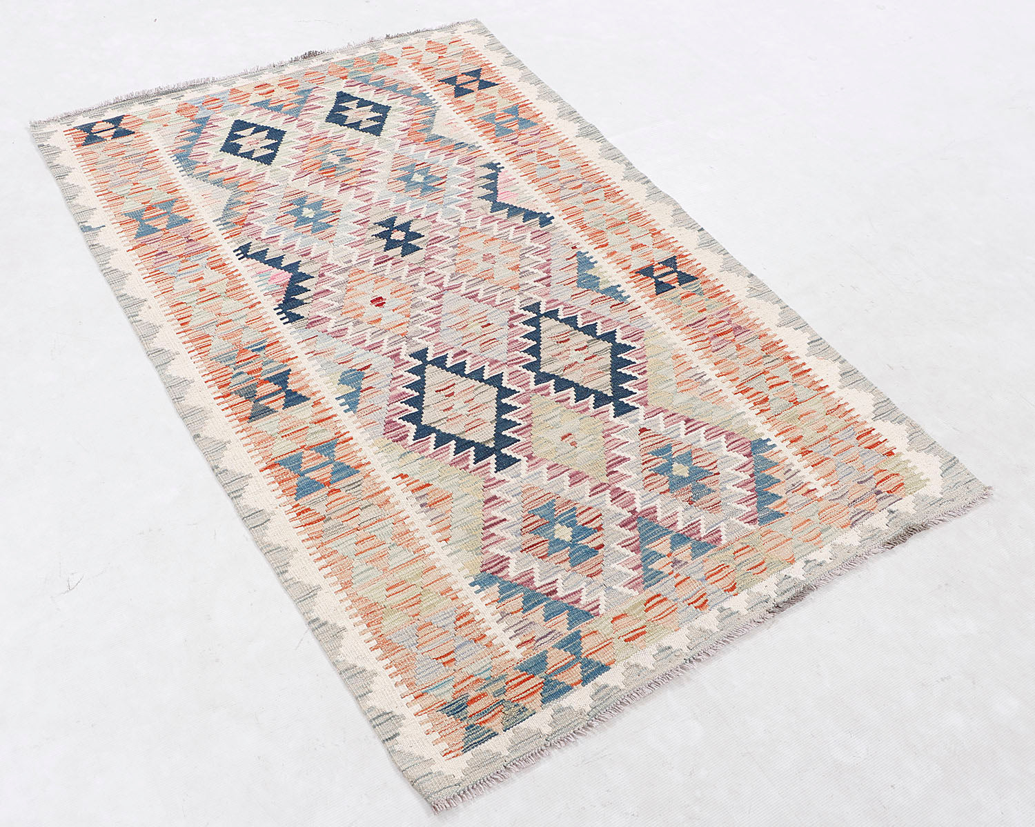 Multy Handmade Veggie Dye Kilim Rug Rectangular