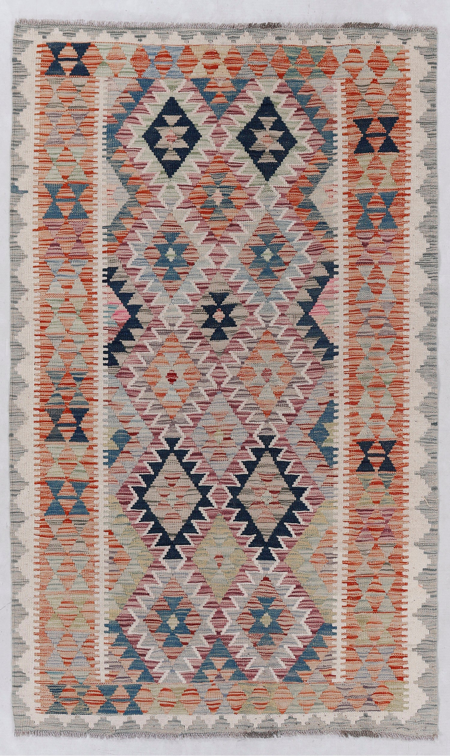 Multy Handmade Veggie Dye Kilim Rug Rectangular