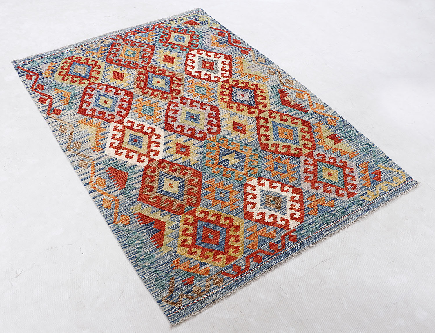 Multy Handmade Veggie Dye Kilim Rug Rectangular