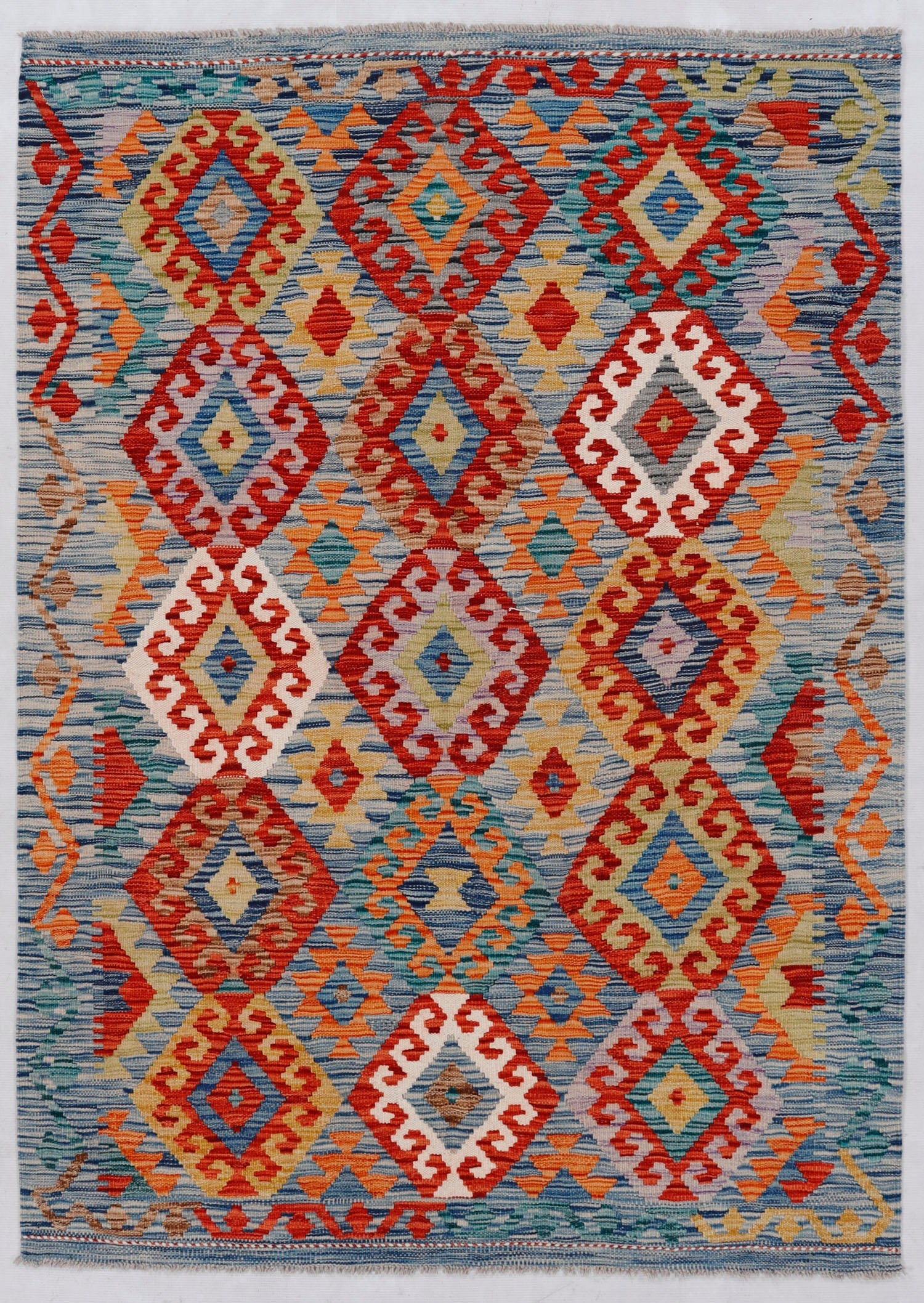 Multy Handmade Veggie Dye Kilim Rug Rectangular