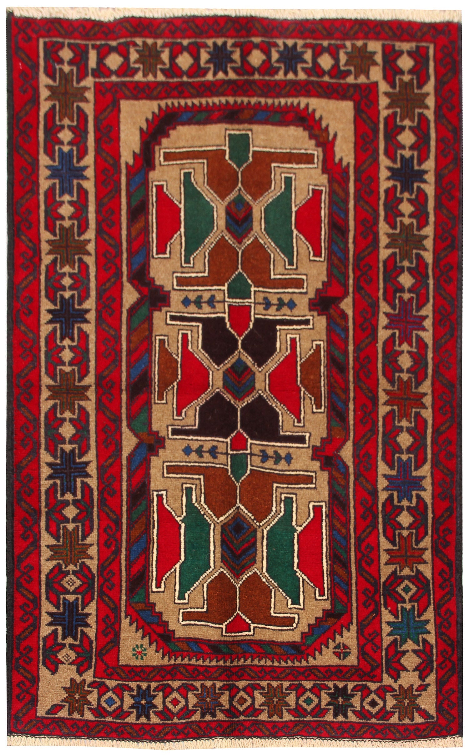 Handmade Adraskan Baluchi Afghan Rug