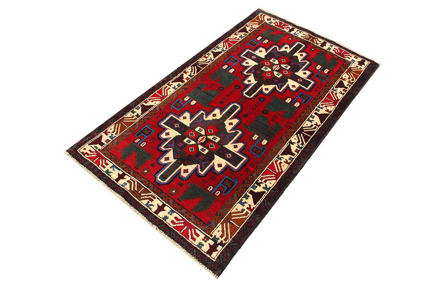 Handmade Adraskan Baluchi Afghan Rug