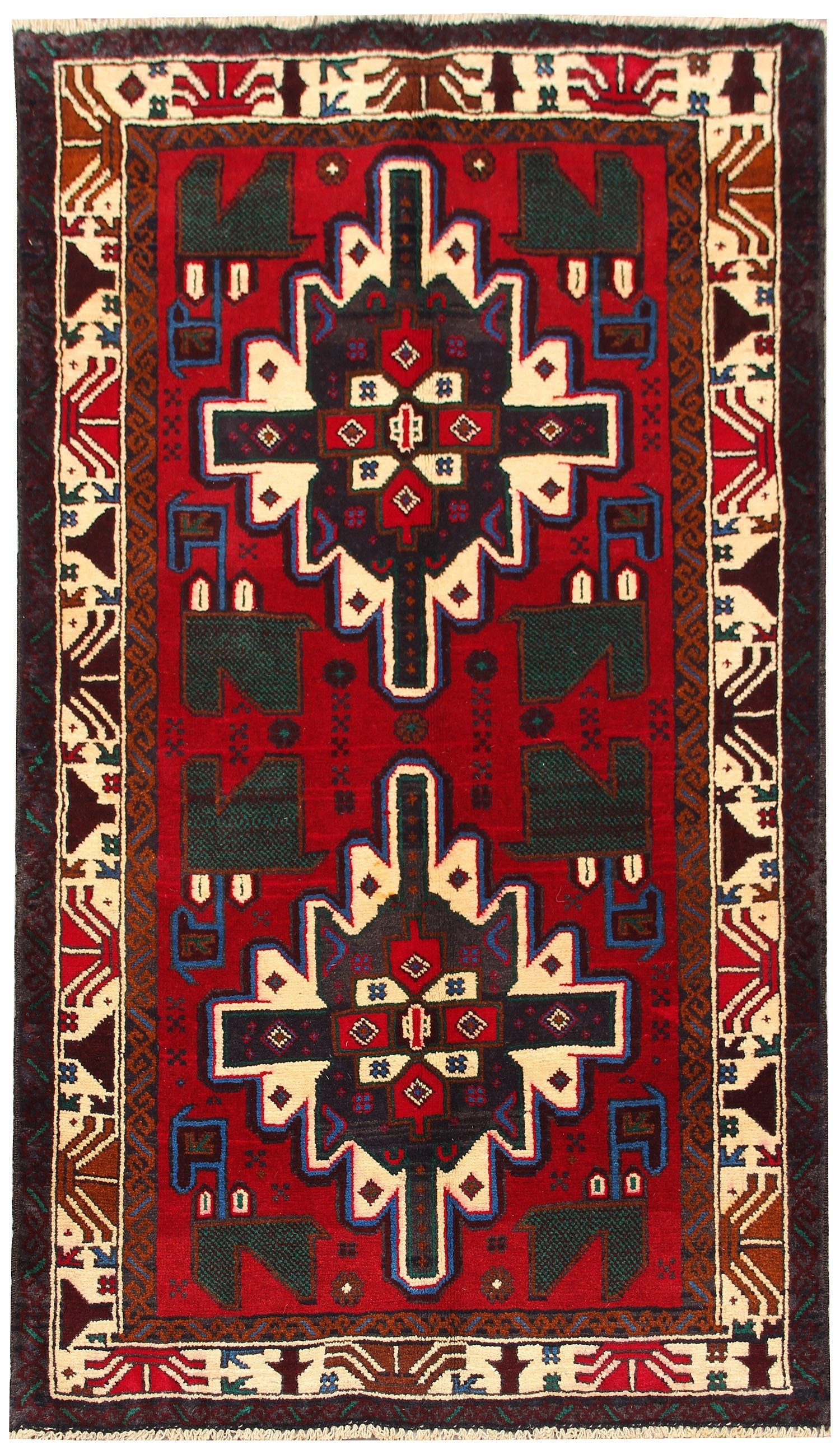 Handmade Adraskan Baluchi Afghan Rug