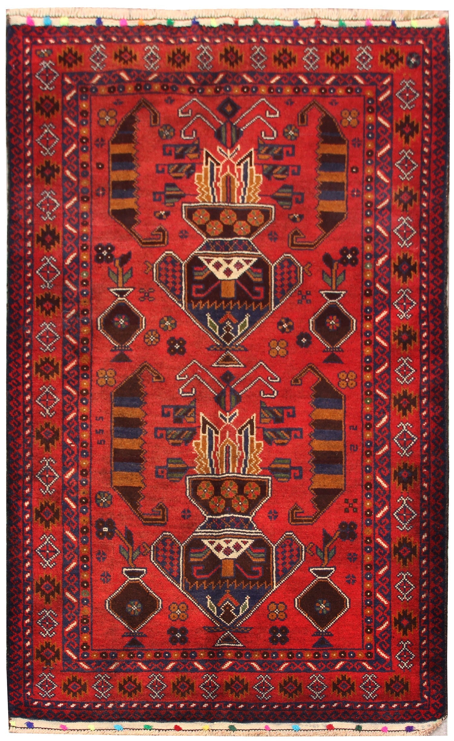 Handmade Adraskan Baluchi Afghan Rug