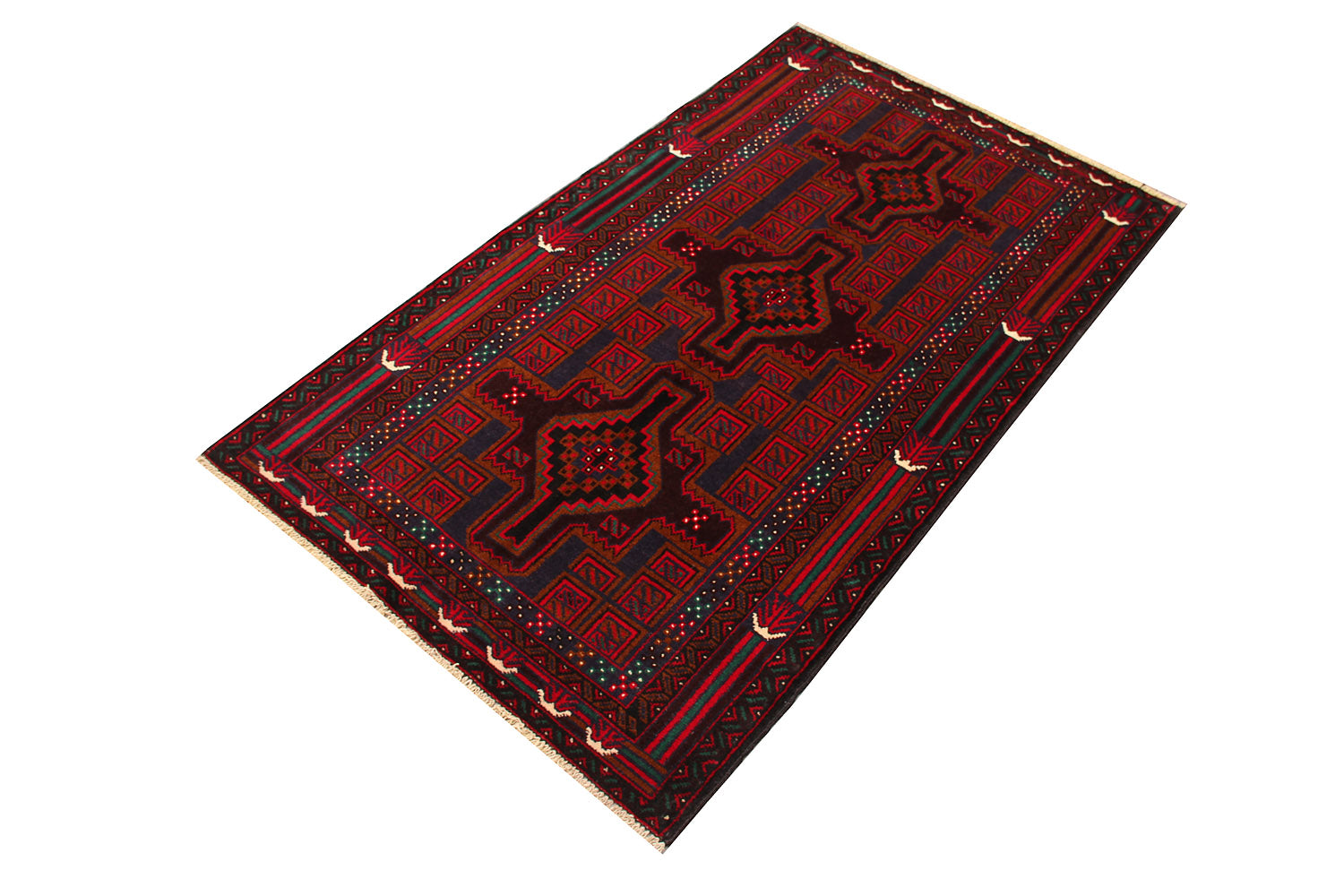 Handmade Adraskan Baluchi Afghan Rug