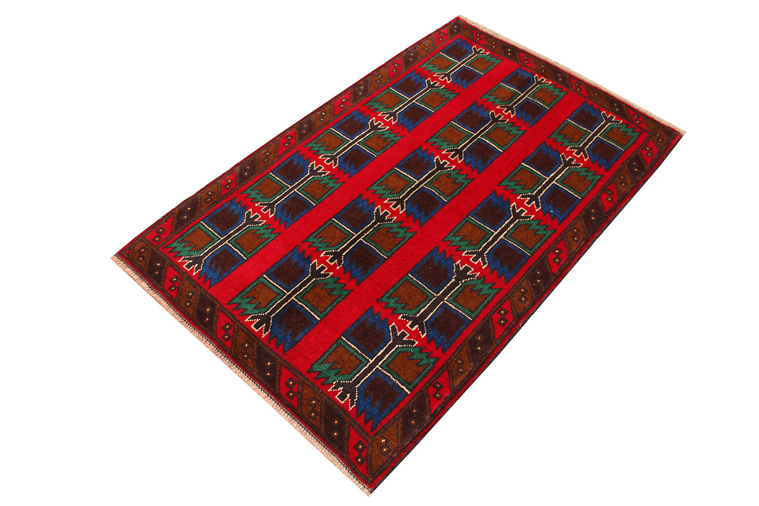 Handmade Adraskan Baluchi Afghan Rug