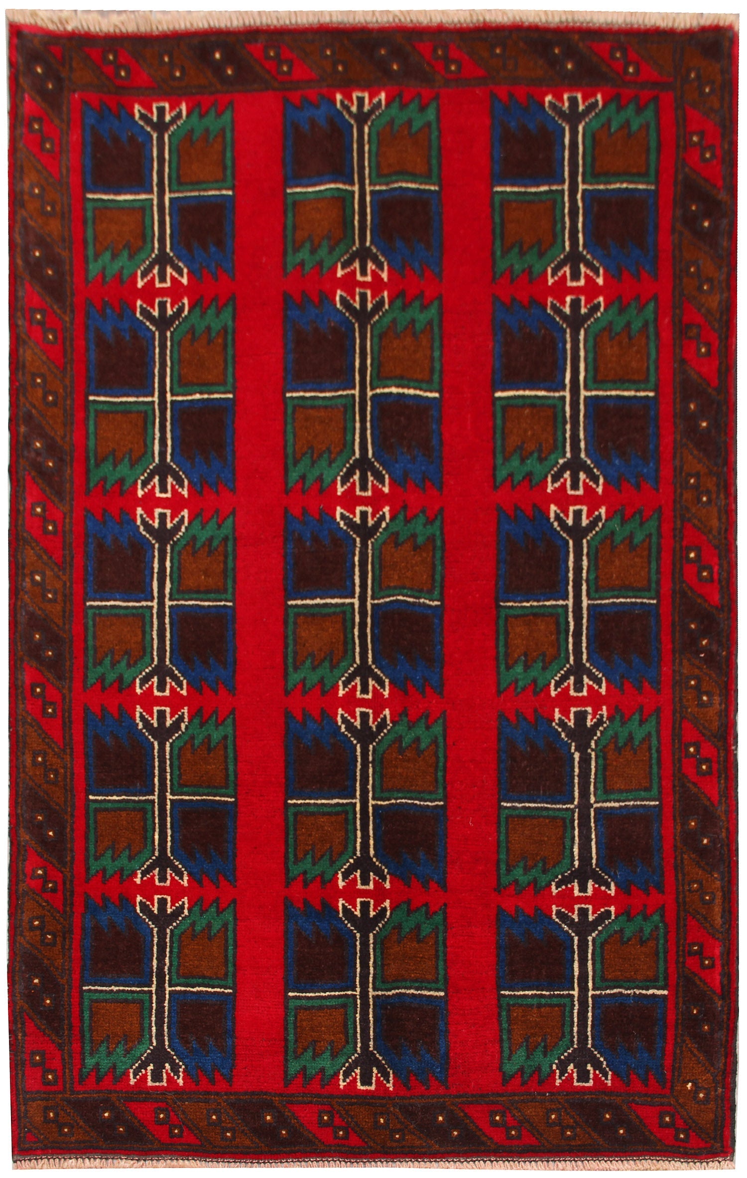 Handmade Adraskan Baluchi Afghan Rug