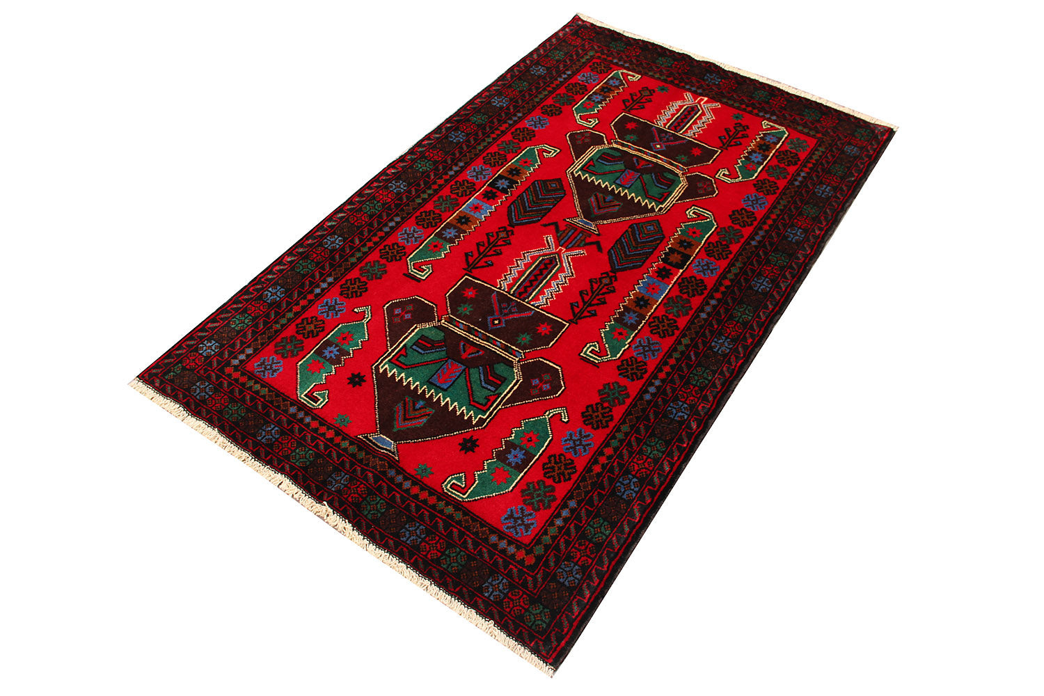 Handmade Adraskan Baluchi Afghan Rug